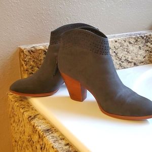 Violet & Red ankle boots